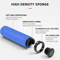 ROCKBROS Bike Grips Foam Single Lock on Bicycle Soft Comfortable Non-Slip Bike Handle Grips