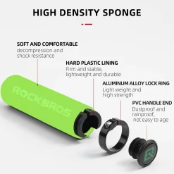 ROCKBROS Bike Grips Foam Single Lock on Bicycle Soft Comfortable Non-Slip Bike Handle Grips