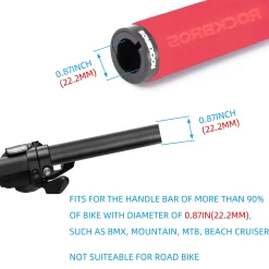 ROCKBROS Bike Grips Foam Single Lock on Bicycle Soft Comfortable Non-Slip Bike Handle Grips