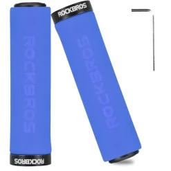 ROCKBROS Bike Grips Foam Single Lock on Bicycle Soft Comfortable Non-Slip Bike Handle Grips