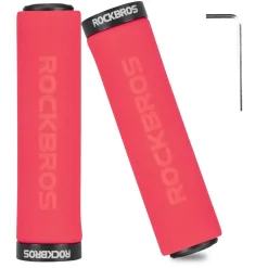 ROCKBROS Bike Grips Foam Single Lock on Bicycle Soft Comfortable Non-Slip Bike Handle Grips