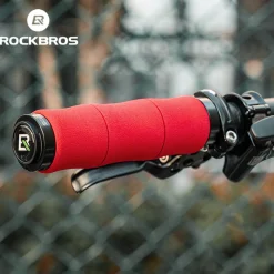 ROCKBROS Bike Grips Shock Absorption Foam Bike Handle Grips Soft Comfortable Non-Slip Double Locked on