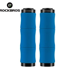 ROCKBROS Bike Grips Shock Absorption Foam Bike Handle Grips Soft Comfortable Non-Slip Double Locked on