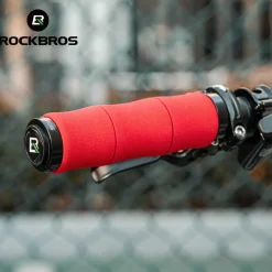 ROCKBROS Bike Grips Shock Absorption Foam Bike Handle Grips Soft Comfortable Non-Slip Double Locked on