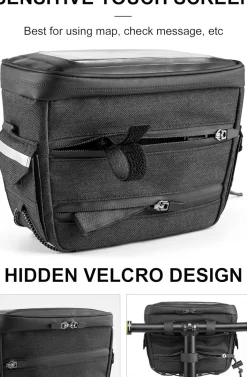 ROCKBROS Bike Handlebar Bag Bicycle Front Storage Bags