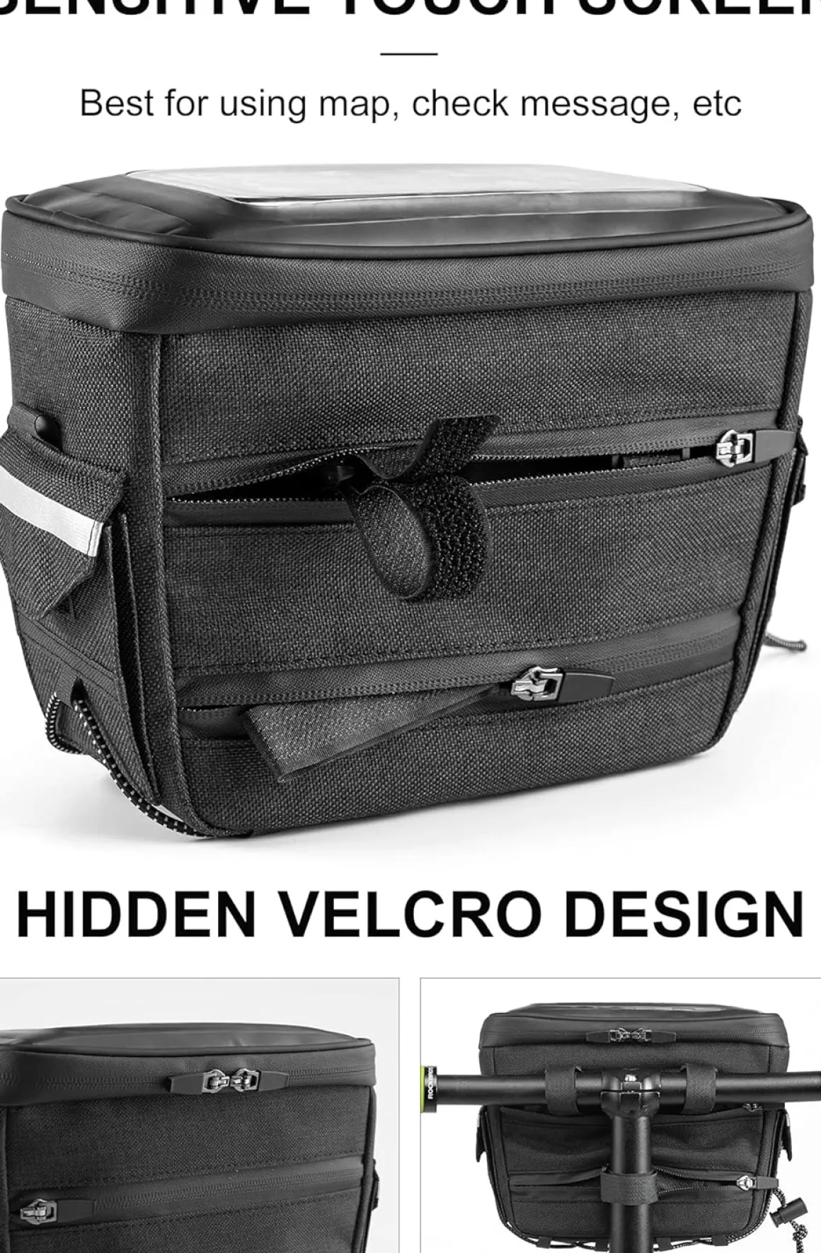 ROCKBROS Bike Handlebar Bag Bicycle Front Storage Bags