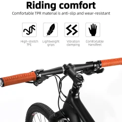 ROCKBROS Bike Handlebar Grips Double Lock-on MTB Bicycle Handle Bar Grips