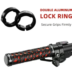 ROCKBROS Bike Handlebar Grips Double Lock-on Non-Slip Grips for MTB, BMX 22.2mm