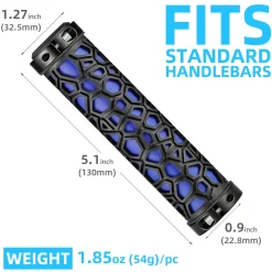 ROCKBROS Bike Handlebar Grips Double Lock-on Non-Slip Grips for MTB, BMX 22.2mm