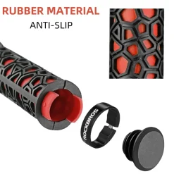 ROCKBROS Bike Handlebar Grips Double Lock-on Non-Slip Grips for MTB, BMX 22.2mm