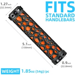 ROCKBROS Bike Handlebar Grips Double Lock-on Non-Slip Grips for MTB, BMX 22.2mm