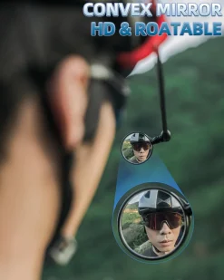 ROCKBROS Bike Helmet Mirror Detachable Fixing Way ycling Mirror