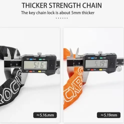 ROCKBROS Bike Lock Chain Bicycle Lock, Heavy Duty Anti Theft