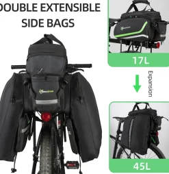 ROCKBROS Bike Panniers for Bicycle Trunk Bag 17L-45L bag Waterproof