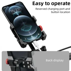 ROCKBROS Bike Phone Holder, Aluminum Handlebar Mount for 4.7-7.1