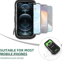 ROCKBROS Bike Phone Mount Bag 270°Rotatable Quick Release Bike Phone Holder Handlebar Bag