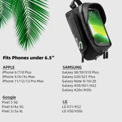 ROCKBROS Bike Phone Mount Frame Bag Bike Bicycle Phone Holder with Side Bags
