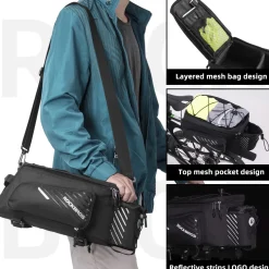 ROCKBROS Bike Rack Bag 13L Maximum Capacity
