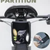 ROCKBROS Bike Saddle Bag, Bike Seat Bag With Bucket Quick Release 0.8-1.3L