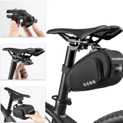 ROCKBROS Bike Saddle Bag Under Seat with Adjustable Mounting, Large Storage Pouch
