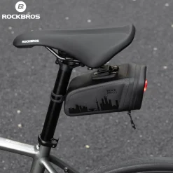 ROCKBROS Bike Saddle Bag Waterproof with Brake Sensor Tail Light