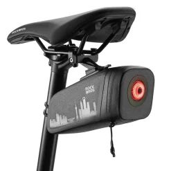 ROCKBROS Bike Saddle Bag Waterproof with Brake Sensor Tail Light