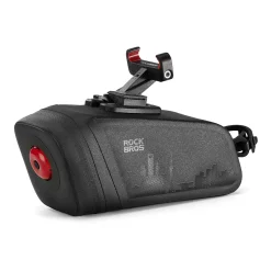 ROCKBROS Bike Saddle Bag Waterproof with Brake Sensor Tail Light