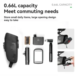 ROCKBROS Bike Saddle Bag Waterproof with Brake Sensor Tail Light