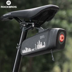 ROCKBROS Bike Saddle Bag Waterproof with Brake Sensor Tail Light