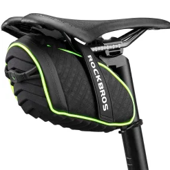 ROCKBROS Bike Seat Bag with LED Light, Waterproof, 3D Shell, and Rain Cover