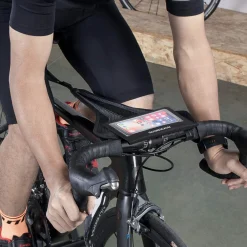 ROCKBROS Bike Sweat Guard Bicycle Trainer Sweat Net with Phone Pouch below 6.2’’