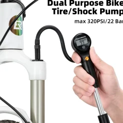 ROCKBROS Bike Tire Shock Mini Pump 320PSI High Pressure