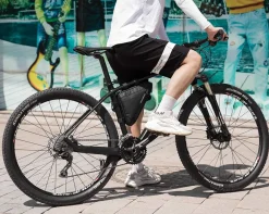 ROCKBROS Bike Triangle Frame Bag, with Two Side Pockets, 1.5L