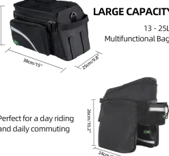 ROCKBROS Bike Trunk Bag 13L-25L Bike Rear Rack Bag