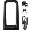 ROCKBROS Bike U Lock, Heavy Duty Anti Theft Bike U Lock with Cable Silicone Cover