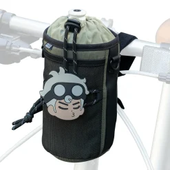 ROCKBROS Bike Water Bottle Holder with Mesh Pockets for Kids Adults