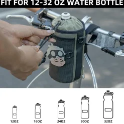 ROCKBROS Bike Water Bottle Holder with Mesh Pockets for Kids Adults