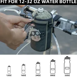ROCKBROS Bike Water Bottle Holder with Mesh Pockets for Kids Adults