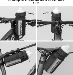 ROCKBROS Bike Water Bottle Holder Bag Handlebar Stem Bag
