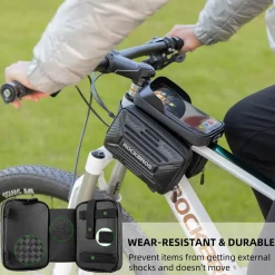 ROCKBROS Bike Waterproof Front Frame Pouch Top Tube Handlebar Bag Below 6.2”/5.8”