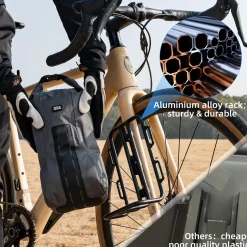 ROCKBROS Bike Waterproof 4L Front Fork Bag with Bike Rack
