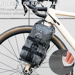 ROCKBROS Bike Waterproof 4L Front Fork Bag with Bike Rack