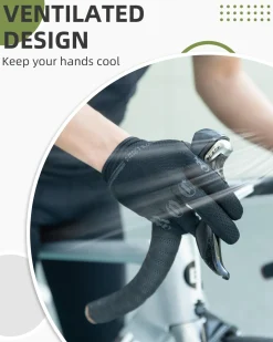 ROCKBROS Breathable Cycling Gloves for Men - Touchscreen MTB Gloves