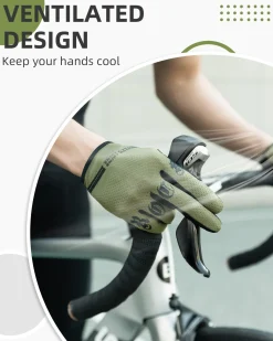 ROCKBROS Breathable Cycling Gloves for Men - Touchscreen MTB Gloves