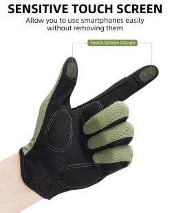 ROCKBROS Breathable Cycling Gloves for Men - Touchscreen MTB Gloves