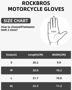 ROCKBROS Breathable Cycling Gloves for Men - Touchscreen MTB Gloves
