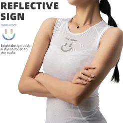 ROCKBROS Breathable Mesh Sleeveless Quick Dry Slim Cycling Base Layer for Women