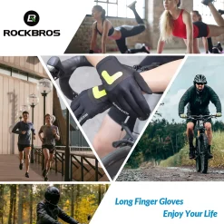 ROCKBROS Breathable Touchscreen Non-Slip Lightweight Cycling Gloves for MTB