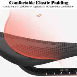 ROCKBROS Carbon Fiber Bike Saddle Lightweight Shock-Absorbing Comfort for Men Women"