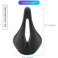 ROCKBROS Carbon Fiber Bike Saddle Lightweight Shock-Absorbing Comfort for Men Women